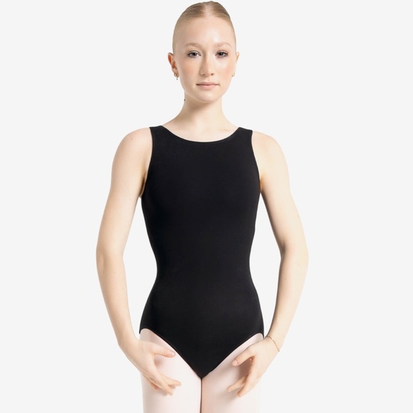 Capezio Other - Capezio Basic High-Neck Tank Black Leotard Size Medium